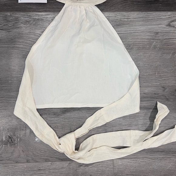 NWT WeWoreWhat Cream Crop Top - Picture 6 of 6